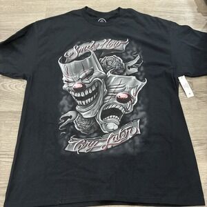 DOM Smile Now Cry Later Men's Size XL, Black T-shirt | SMILECRY